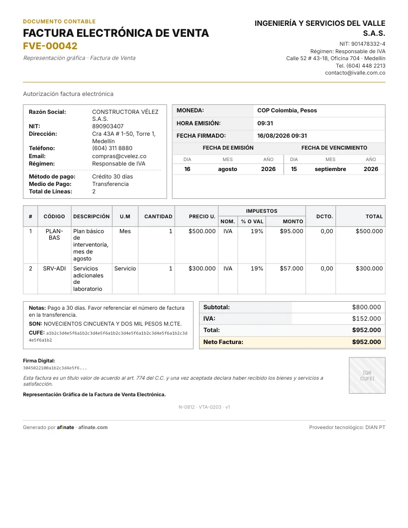Factura electrónica de venta
